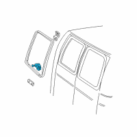 OEM 2001 Ford E-150 Econoline Club Wagon Latch Diagram - F2UZ-1527158-A