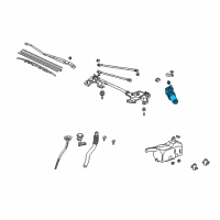 OEM Acura RSX Motor, Front Wiper Diagram - 76505-S6M-A01