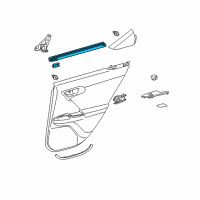 OEM 2017 Lexus CT200h WEATHERSTRIP, Rear Door Diagram - 68173-76020