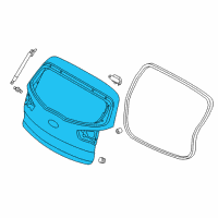 OEM Kia Sportage Panel Assembly-Tail Gate Diagram - 737003W010