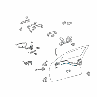 OEM 2008 Toyota Avalon Lock Cable Diagram - 69750-AC040