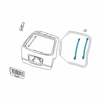 OEM 2005 Mercury Monterey Pillar Molding Diagram - XF2Z-16410A07-AAA