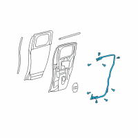 OEM Toyota FJ Cruiser Door Weatherstrip Diagram - 67871-35073