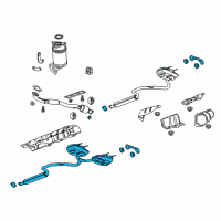 OEM 2016 Chevrolet Impala Muffler & Pipe Diagram - 84289379