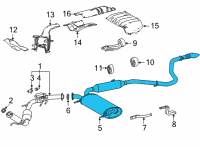 OEM 2021 Toyota Sienna Muffler & Pipe Diagram - 17430-F0321