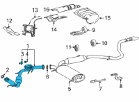 OEM Toyota Sienna Front Pipe Diagram - 17410-F0331