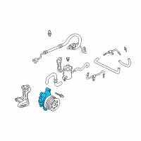 OEM 2000 Honda Civic Power Steering Pump, Reman Diagram - 06561-P2A-506RM