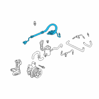 OEM 1998 Honda Civic Hose, Power Steering Feed Diagram - 53713-S01-A63