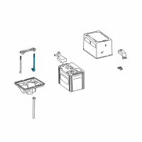 OEM 1998 Lexus LS400 Bolt Sub-Assy, Battery Clamp, No.2 Diagram - 74408-30010