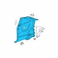 OEM 1999 Chevrolet Cavalier Panel Asm-Quarter Trim (Chevrolet/Pjj) *Graphite Diagram - 22619027