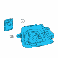 OEM 2018 Cadillac XTS Daytime Run Lamp Diagram - 23350720