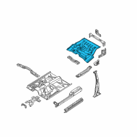 OEM 2004 Nissan Frontier Floor-Rear, Front Diagram - 74510-9Z332