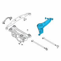 OEM 2003 Hyundai Santa Fe Arm Complete-Trailing, LH Diagram - 55100-26600