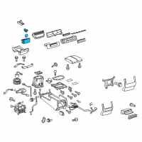 OEM Lexus LX570 Console Cup Holder Box Sub-Assembly Diagram - 58803-60210