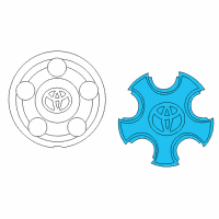 OEM 2000 Toyota RAV4 Center Cap Diagram - 42638-42010
