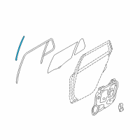 OEM 2010 Hyundai Santa Fe Channel Assembly-Rear Door Division Diagram - 83510-2B000