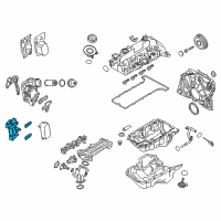 OEM 2015 BMW 328d Thermostat Housing Diagram - 11-42-8-507-694