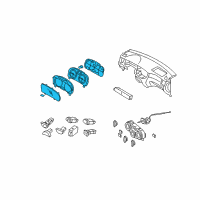OEM Hyundai Accent Cluster Assembly-Instrument(Mph) Diagram - 94001-1E200