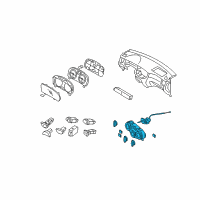 OEM Hyundai Heater Control Assembly Diagram - 97250-1E050