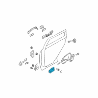 OEM Nissan Rogue Rear Interior Door Handle Assembly, Right Diagram - 80670-JM00A