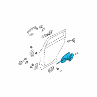 OEM Nissan Rogue Select Rear Left Driver Door Lock Actuator Diagram - 82501-JM00A