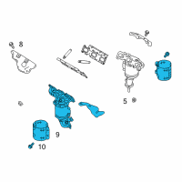 OEM 2013 Lincoln MKS Manifold With Converter Diagram - DA8Z-5G232-C