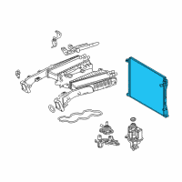 OEM Lexus LS500 Radiator Assembly, Inter Diagram - 16550-70010