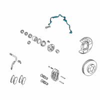 OEM 1997 Toyota 4Runner ABS Sensor Wire Diagram - 89543-35050