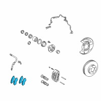OEM 2003 Toyota Tacoma Front Pads Diagram - 04465-04050