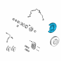 OEM 2003 Toyota Tacoma Splash Shield Diagram - 47703-35091