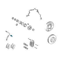 OEM 1995 Toyota Tacoma Brake Hose Bracket Diagram - 47352-35290