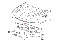 OEM 2022 Chevrolet Suburban Front Weatherstrip Diagram - 84431082