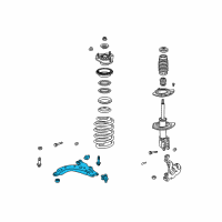 OEM Buick Rendezvous Front Lower Control Arm Assembly Diagram - 10318097