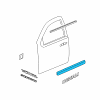 OEM 2012 GMC Sierra 2500 HD Body Side Molding Diagram - 22760307