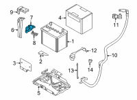 OEM Nissan Versa Holder Assy-Fusible Link Diagram - 24380-5RB0A