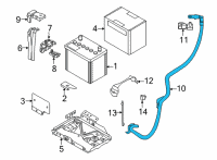 OEM 2021 Nissan Versa Cable Assy-Battery Earth Diagram - 24080-5RB0A