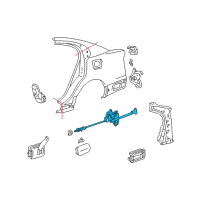OEM Lexus GS400 Lock Sub-Assy, Fuel Filler Opening Lid Diagram - 77030-30110