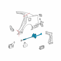 OEM 2000 Lexus GS400 Lock Sub-Assy, Fuel Filler Opening Lid Diagram - 77030-30110