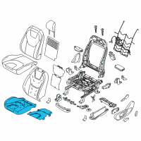 OEM 2015 Ford Edge Seat Cushion Pad Diagram - FT4Z-58632A22-P