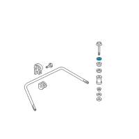 OEM 2010 Buick Lucerne Washer-Front Stabilizer Shaft Link Diagram - 25628204