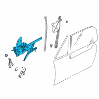 OEM 2002 BMW Z3 Front Left Door Window Regulator Diagram - 51-33-8-397-705