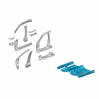 OEM 2012 Acura TSX Floor, Front Diagram - 65100-TL2-A10ZZ