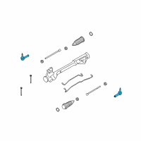 OEM 2009 Lincoln MKS Outer Tie Rod Diagram - 8A5Z-3A130-A