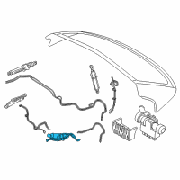 OEM BMW 335i Hydraulic Cylinder, Main Kinematics, Right Diagram - 54-37-7-183-316