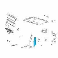 OEM 2008 Ford F-150 Rear Pillar Trim Diagram - 4L3Z-16278D12-AAA