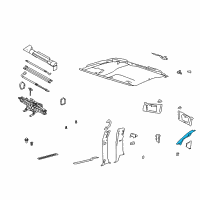 OEM 2005 Ford F-150 Weatherstrip Pillar Trim Diagram - 4L3Z-1503598-AAB