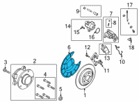 OEM Ford Maverick Splash Shield Diagram - JX6Z-2C028-A