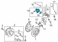 OEM 2022 Ford Maverick MOTOR - ELECTRIC PARKING BRAKE Diagram - NZ6Z-2B713-A