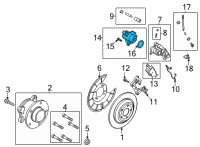 OEM Ford Bronco Sport MOTOR - ELECTRIC PARKING BRAKE Diagram - LX6Z-2B712-A