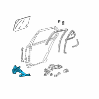 OEM 2002 Chevrolet Cavalier Rear Side Door Window Regulator Diagram - 16830444